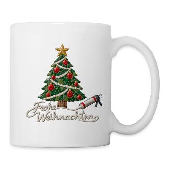 Fliesenleger Weihnachten – Mosaik Tannenbaum - Tasse - Weiß - Rechts