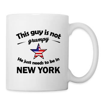 Americana Stern Flaggenstern New York - Tasse - Weiß - Rechts