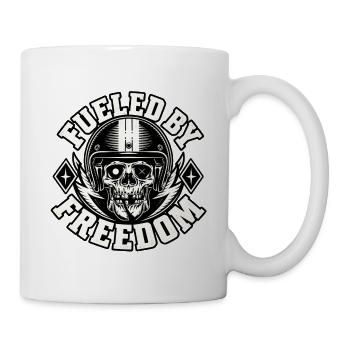 Angetrieben vom Freiheitsschädelhelm - Tasse - Weiß - Rechts
