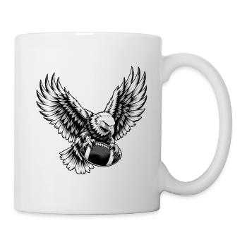 Adler mit American Football - Tasse - Weiß - Rechts