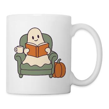 Kuscheliger Geist beim Lesen im Herbst - Tasse - Weiß - Rechts