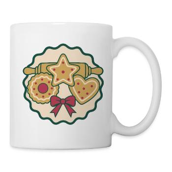 Kekszauber: Stern Herz Ring - Tasse - Weiß - Rechts