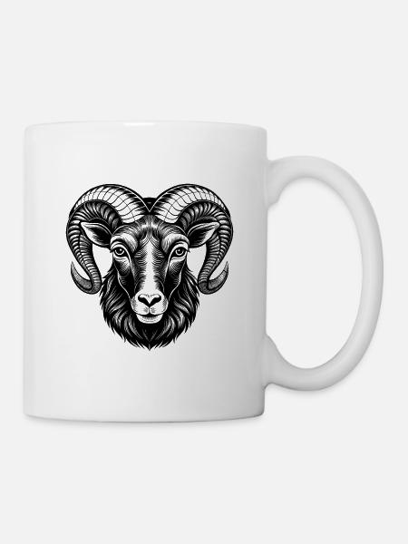 Dickhornschaf - Tasse - Weiß