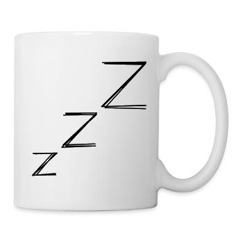 Zzz handgezeichnet - Tasse - Weiß - Rechts