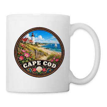 Cape Cod Strand Leuchtturm USA Boot - Tasse - Weiß - Rechts