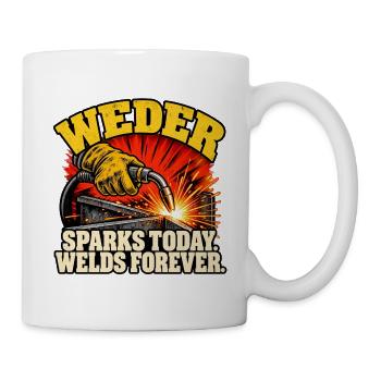 Schweißfunken für immer - Tasse - Weiß - Rechts