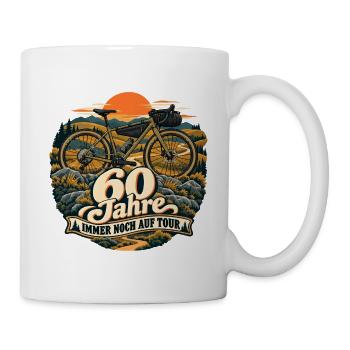 60 Jahre Tour Fahrrad Abenteuer - Tasse - Weiß - Rechts