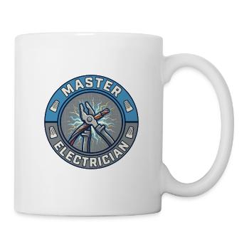 Vintage Master Electrician Zange Stromabzeichen - Tasse - Weiß - Rechts