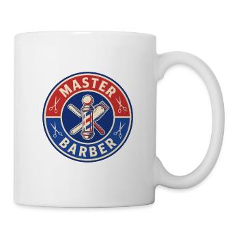 Vintage Master Barber Straight Razor Pole Patch - Tasse - Weiß - Rechts