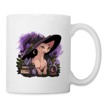 Mystic Cat Witch Sphinx - Tasse - Weiß - Rechts