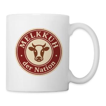 Melkkuh der Nation Steuerzahler Spruch Badge - Tasse - Weiß - Rechts