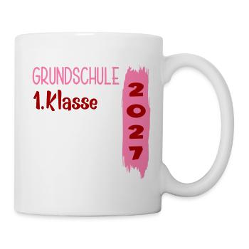 Grundschule 1. Klasse 2027 - Tasse - Weiß - Rechts