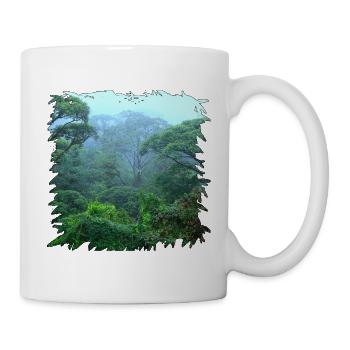 Regenwald Morgendunst - Tasse - Weiß - Rechts
