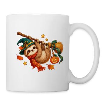 Faultier-Halloween ausgesetzt - Tasse - Weiß - Rechts