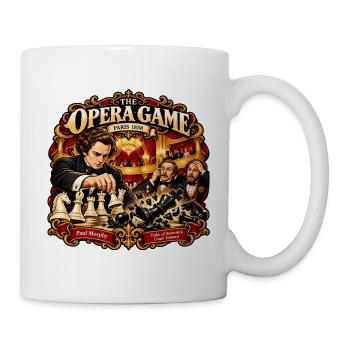 the opera game - das Opernspiel Schach Legenden - Tasse - Weiß - Rechts