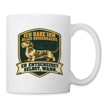 Hundeschule bestanden. Dackel hat das Sagen. - Tasse - Weiß - Rechts