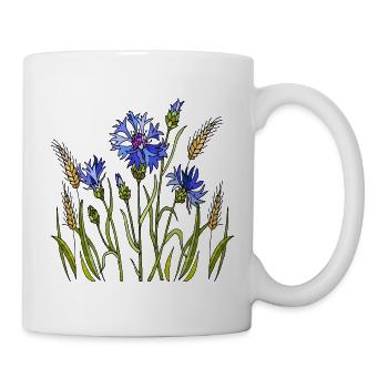 Blumen - Tasse - Weiß - Rechts