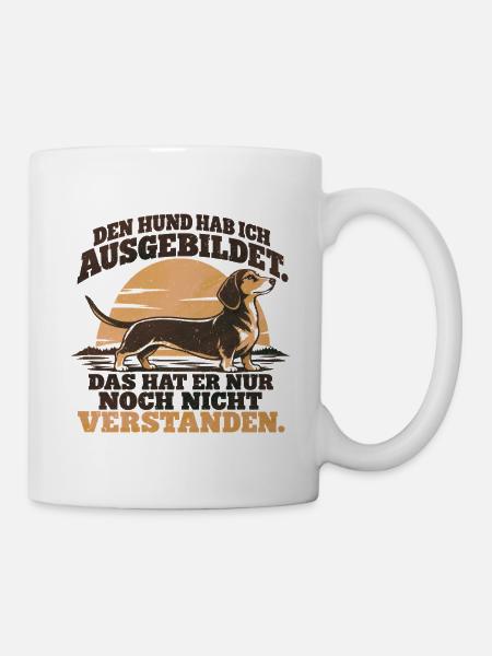 Kurzhaar Dackel - Mein Dackel hat Charakter. - Tasse - Weiß
