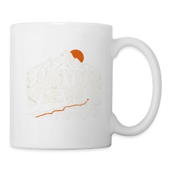 Verdiene dir deine Aussichten – Mountain Trail Running - Tasse - Weiß - Rechts