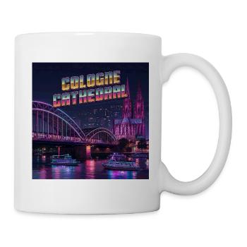 Kölner Dom - Tasse - Weiß - Rechts