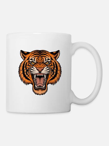 Roaring Tiger Emblem - Tasse - Weiß