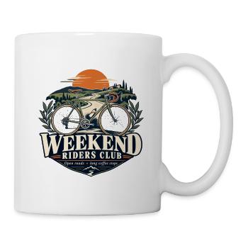 Weekend Riders Club – Vintage Fahrrad Design - Tasse - Weiß - Rechts