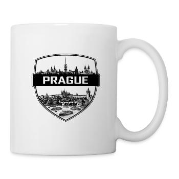 Prager Tschechische Republik Schildwappen Schlossgeschenk - Tasse - Weiß - Rechts