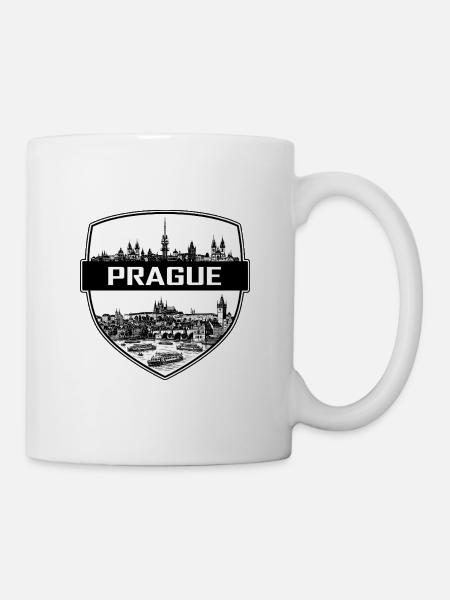 Prager Tschechische Republik Schildwappen Schlossgeschenk - Tasse - Weiß