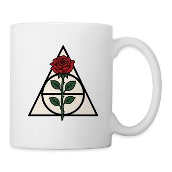 Alchemie Dreieck mit Rose T-Shirt Design - Tasse - Weiß - Rechts