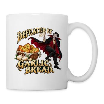 Vampir gegen Knoblauchbrot - Tasse - Weiß - Rechts