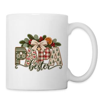 Bester Papa– Weihnachten Geschenk - Tasse - Weiß - Rechts