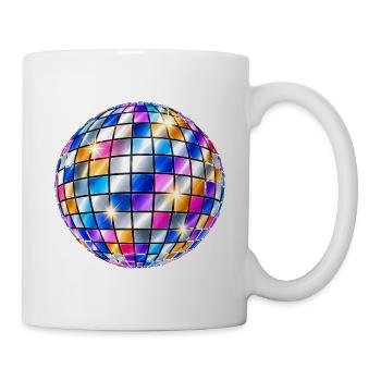 Disco-Mosaikkugel - Tasse - Weiß - Rechts