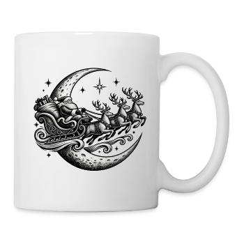 Mondschlitten Santa Gravur - Tasse - Weiß - Rechts