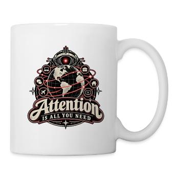 Attention – KI Weltherrschaft - Tasse - Weiß - Rechts