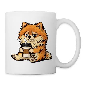 Zwergspitz Zwergspitze Spitzhund Zwergspitzhalter - Tasse - Weiß - Rechts