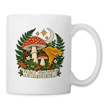 Waldzeit – Pilze und Mond - Tasse - Weiß - Rechts