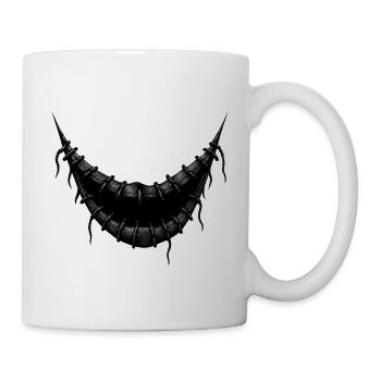 Genähter Horror-Grinser – Dark Gothic Design - Tasse - Weiß - Rechts