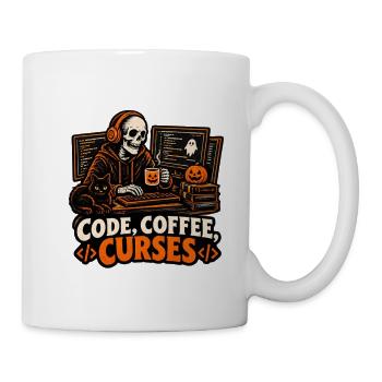 Code Kaffeeflüche - Tasse - Weiß - Rechts