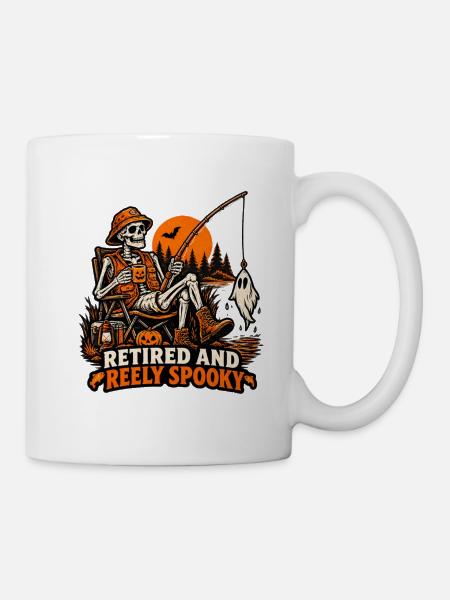 Retired and Reely Spooky - Tasse - Weiß