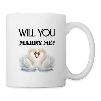 Will you marry me Heiratsantrag süße Geschenkidee  - Tasse - Weiß - Rechts