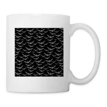 Gothic Baby & Bookish Fledermaus Muster - Tasse - Weiß - Rechts