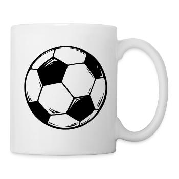 Fußball Design - Tasse - Weiß - Rechts