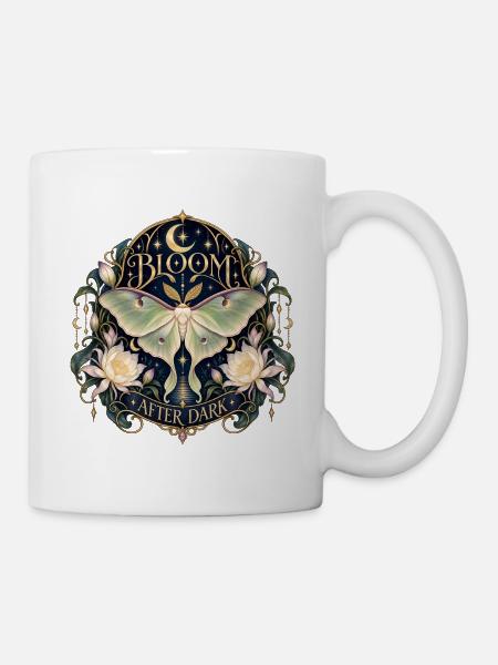 Bloom After Dark Moth - Tasse - Weiß