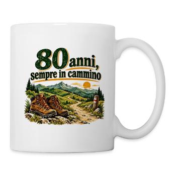 80anni Sempre in Cammino - Geburtstag - Tasse - Weiß - Rechts