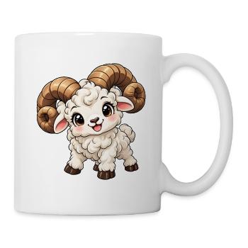 Widder Sternzeichen im Kawaii-Stil - Tasse - Weiß - Rechts