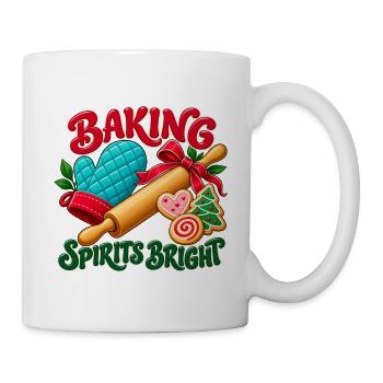 Baking Spirits Bright: Weihnachtsbäcker - Tasse - Weiß - Rechts