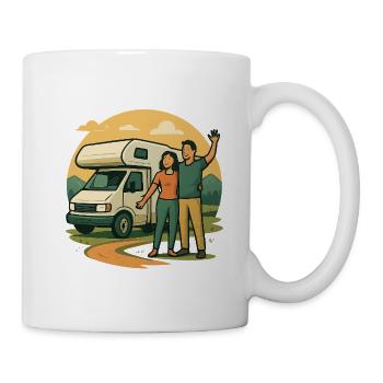 Erste Wohnmobilreise als Geschenk zum Reiseabschlu - Tasse - Weiß - Rechts