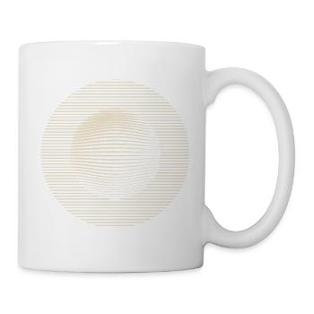 Op-Art Kugel aus parallelen Linien - Tasse - Weiß - Rechts