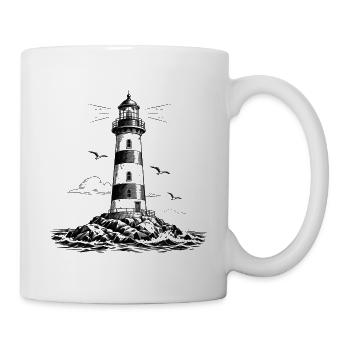 Lighthouse of Hope – Leuchtturm & Küstenliebe - Tasse - Weiß - Rechts