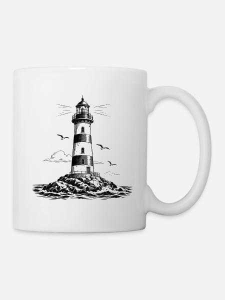 Lighthouse of Hope – Leuchtturm & Küstenliebe - Tasse - Weiß